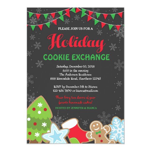 christmas cookie exchange invitation cookie swap zazzle christmas cookie exchange invitation cookie swap zazzle