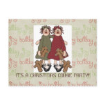 Christmas cookie exchange invitation postcards