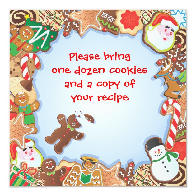 Christmas Cookie Exchange Party Invitation