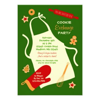 Christmas Cookie Exchange Party Invitation