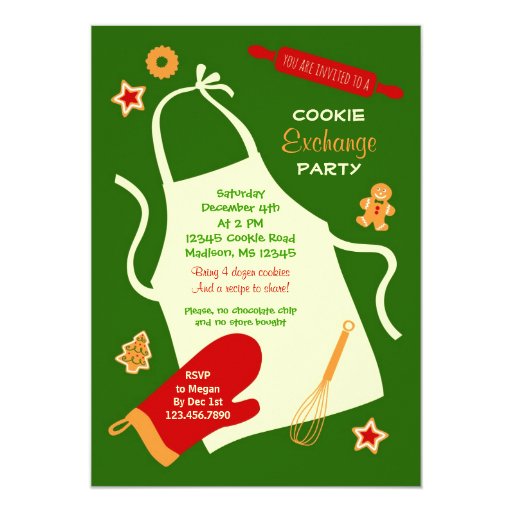 christmas cookie exchange party invitation zazzle christmas cookie exchange party invitation zazzle