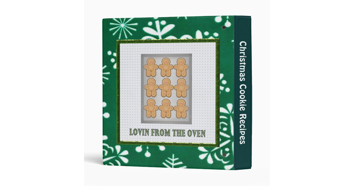 Christmas Cookie Recipe binder | Zazzle