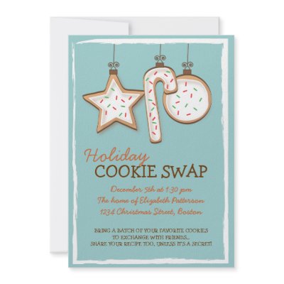 Christmas Cookie Swap Holiday Invitation by kat_parrella