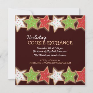 Christmas Cookie Swap Holiday Invitation invitation
