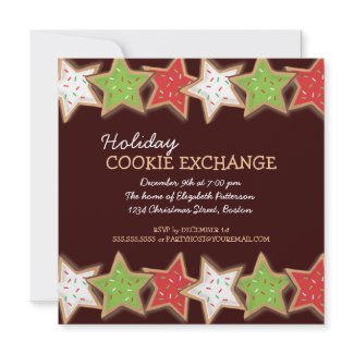 Christmas Cookie Swap Holiday Invitation invitation