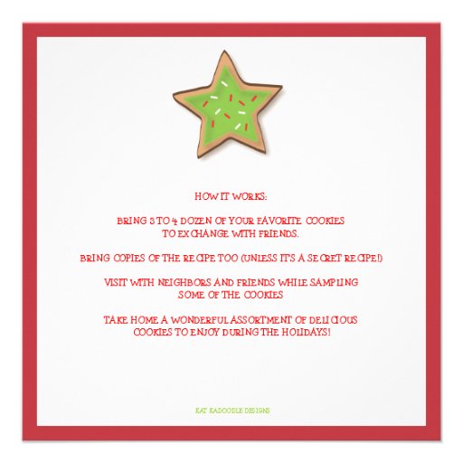 Christmas Cookie Swap Holiday Invitation