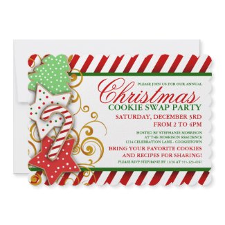 Christmas Cookie Swap Party Invitation invitation