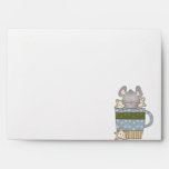 christmas cookies and mouse mug cup envelope