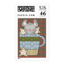 christmas cookies and mouse mug postage