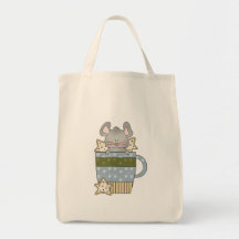 christmas cookies and mouse mug tote bag