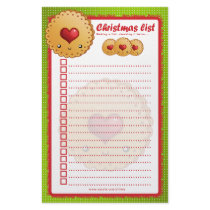 Christmas Cookies Checklist stationery