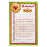 Christmas Cookies Checklist Stationery