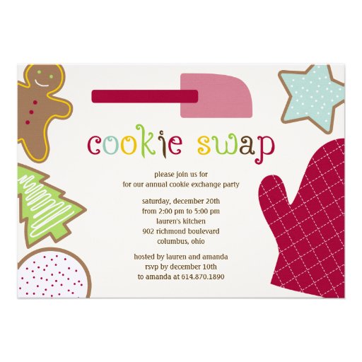 Christmas Cookies Holiday Party Invitations