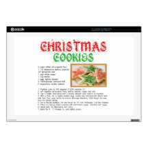 Christmas Cookies Recipe Decal For 17" Laptop