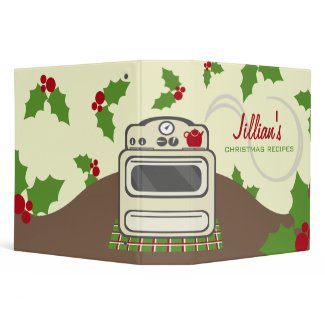 Christmas Cooking Recipe Binder - Retro Kitchen binder
