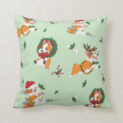 Christmas Corgis Pillow
