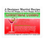 Christmas Cosmopolitan Martini Recipe Postcard