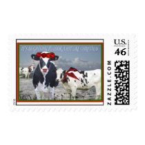 Christmas Cow Postage