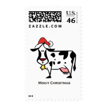 Christmas Cow Postage Stamp