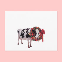 Christmas Cow Postcard Template postcards