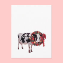 Christmas Cow Postcard Template Vertical postcards