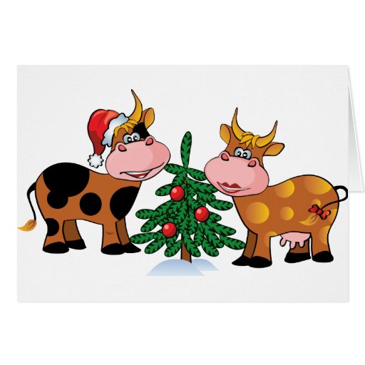 Christmas Cows Card | Zazzle