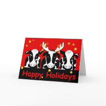 Christmas Cows Greeting Card by windyone Christmas Cows Greeting Card
