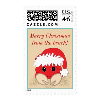 Christmas Crab Customizable Postage Stamps