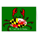 Maryland Christmas Crab Card | Zazzle