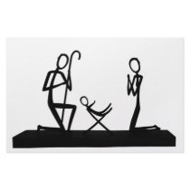Christmas crib stationery paper