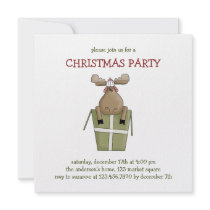 Christmas Critters · Moose & Gift Box invitations by CSCountryCuties Christmas Critters · Moose & Gift Box invitations