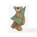 Christmas Critters · Teddy Bear & Christmas Tree cards