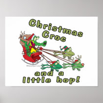 christmas croc a little hop frogs and crocodile print