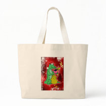 Christmas Crocodile Canvas Bag