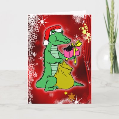 Christmas Crocodile cards