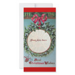 CHRISTMAS CROWN WITH MISTLETOES PHOTO CARDS