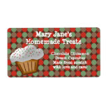 Christmas Cupcake Custom Label labels