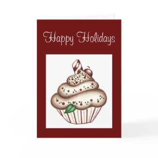 Christmas Cupcake Greeting Card Invitation card