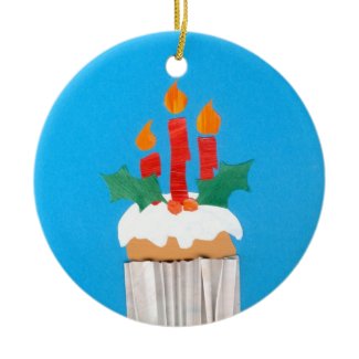 Christmas Cupcake Ornament ornament