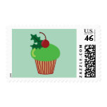 Christmas Cupcake Postage Stamp