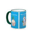 Christmas Cupcake Ringer Mug.. mug