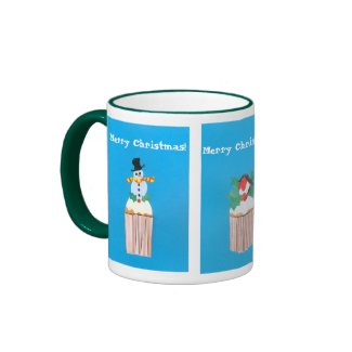 Christmas Cupcake Ringer Mug.. mug