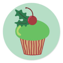 Christmas Cupcake stickers