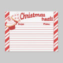 Christmas Cupcakes Mailable Recipe Card postcards