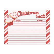 Christmas Cupcakes Mailable Recipe Card postcards by candystore Christmas Cupcakes Mailable Recipe Card postcards