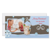 Christmas Cute Funny Kitten Cat Photo Card photo cards by spacards Christmas Cute Funny Kitten Cat Photo Card photo cards