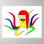 Christmas Cuttlefish Poster