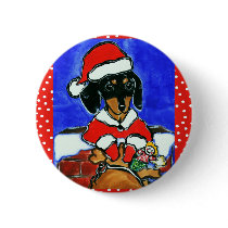 Christmas Dachshund buttons by Dachshunds_by_Joanne Christmas Dachshund buttons