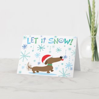 Christmas Dachshund Greeting Card