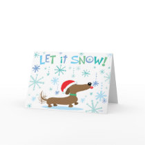Christmas Dachshund Greeting Card